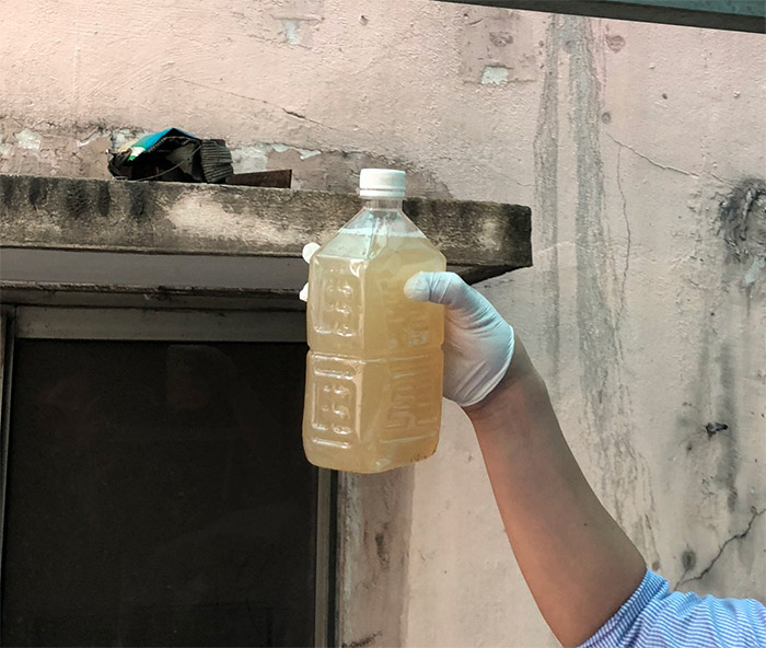 Dầu mỡ vón cục sau khi được xử lý