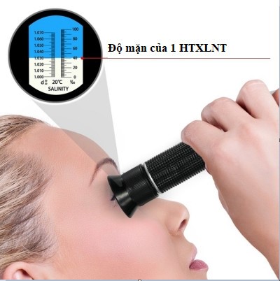 Đo độ mặn của một hệ thống xử lý nước thải