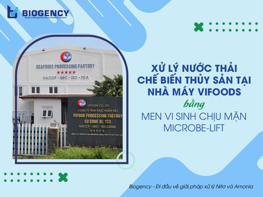 Dùng men vi sinh chịu mặn Microbe-Lift xử lý nước thải tại Nhà máy chế biến thủy sản ViFoods