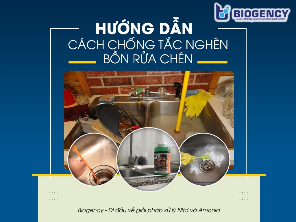 Hướng dẫn cách chống tắc nghẽn bồn rửa chén