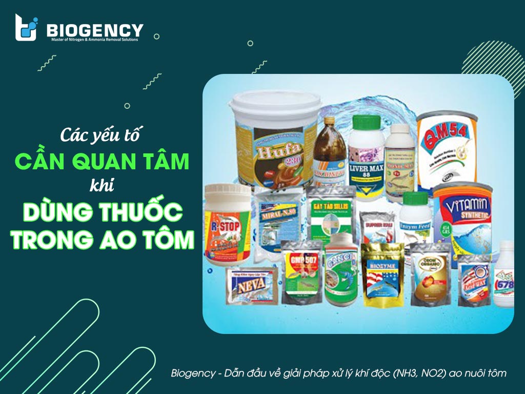 dùng thuốc trong ao tôm