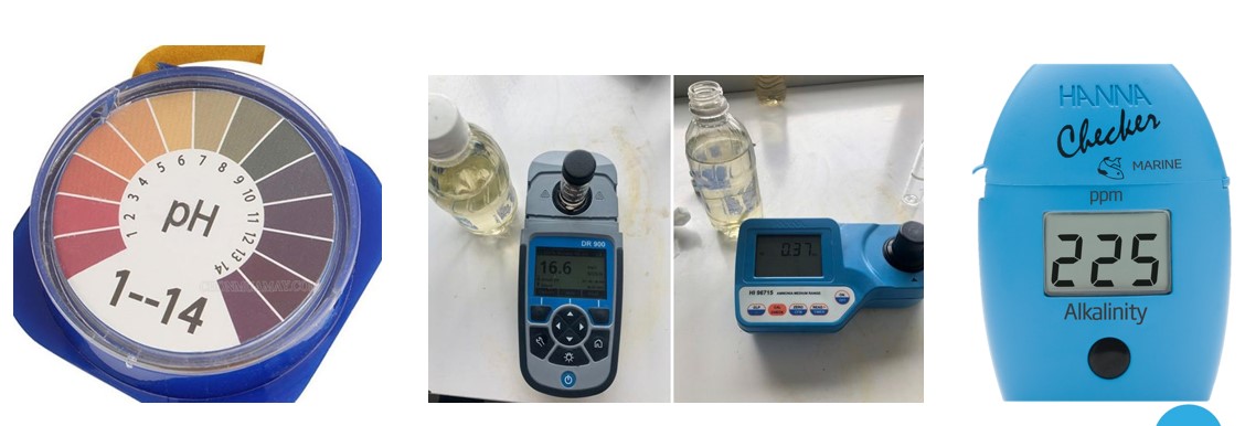 Các thiết bị đo pH, Amoniac, Nitrit , Nitrat