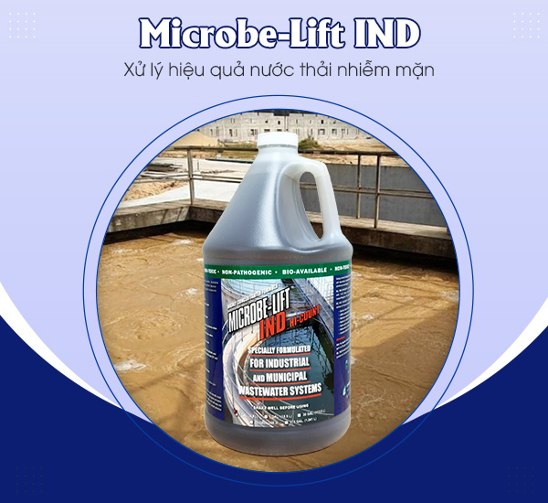 Vi sinh chịu mặn Microbe-Lift IND giúp xử lý hiệu quả nước thải nhiễm mặn