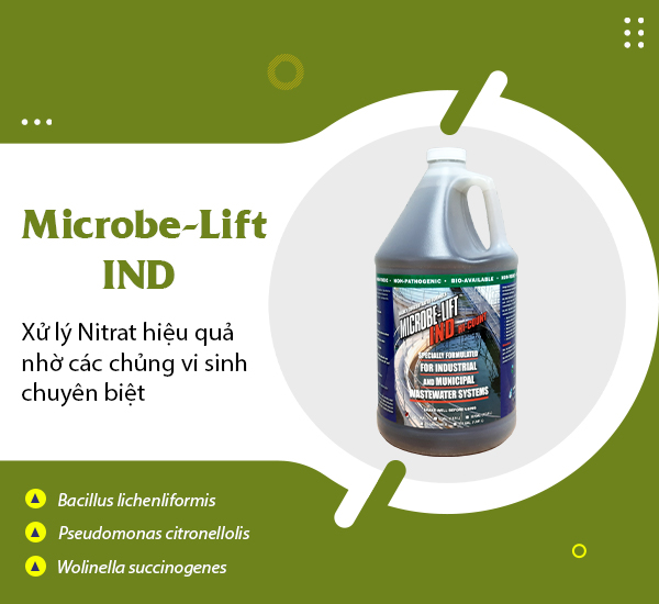 Vi sinh xử lý Nitrat trong nước thải Microbe-Lift IND