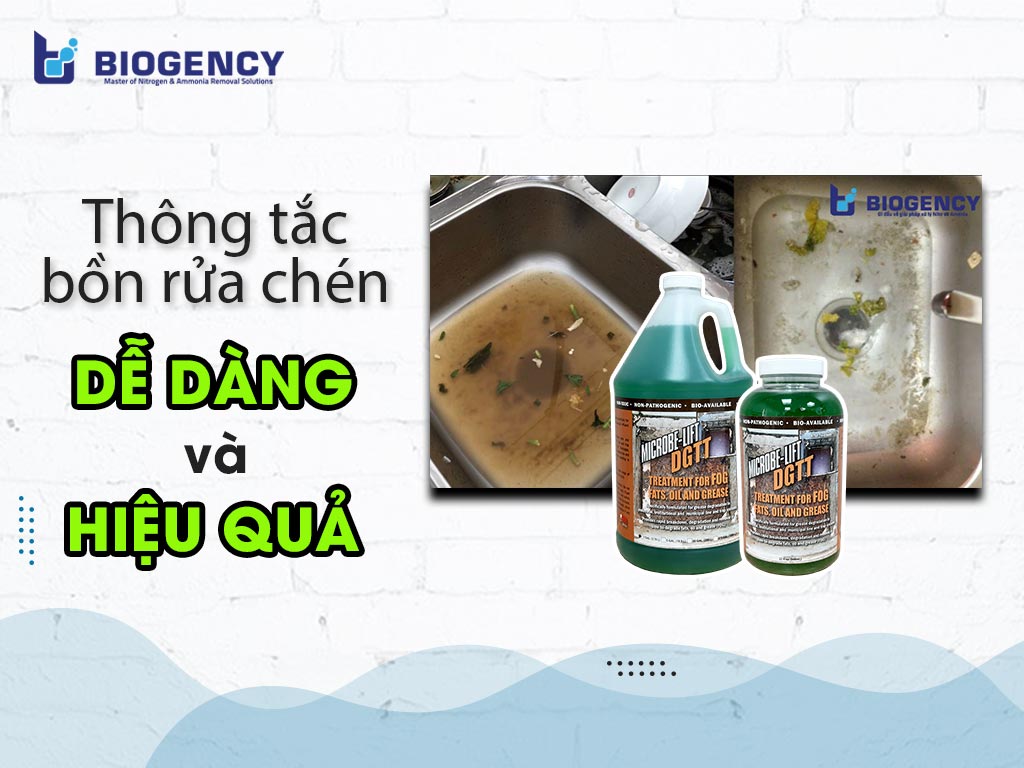 Thông tắc bồn rửa chén dễ dàng