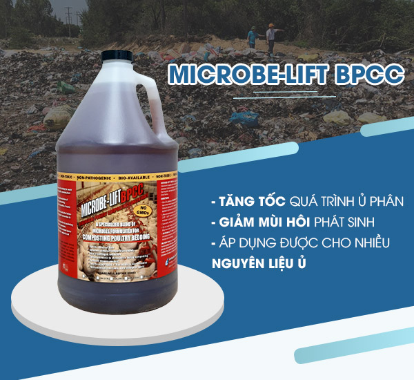 Men vi sinh Microbe-Lift BPCC giúp tăng tốc quá trình ủ phân, rút ngắn thời gian ủ từu 20 - 50% và nâng cao chất lượng phân ủ