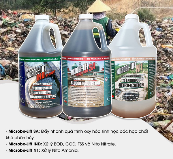 Men vi sinh Microbe-Lift giúp nâng cao hiệu suất xử lý chất ô nhiễm nước thải rỉ rác, đưa nước thải đầu ra đạt chuẩn môi trường