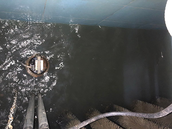 Bể sinh học hiếu khí trước thời điểm nuôi cấy vi sinh.