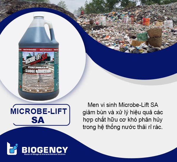 Men vi sinh Microbe-Lift SA giảm bùn và xử lý hiệu quả các hợp chất hữu cơ khó phân hủy.