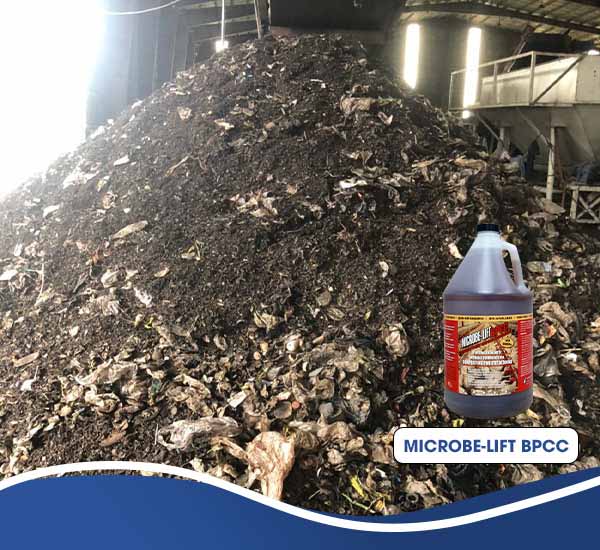 Xử lý rác thải hữu cơ bằng cách ủ phân Compost kết hợp với men vi sinh Microbe-Lift BPCC.