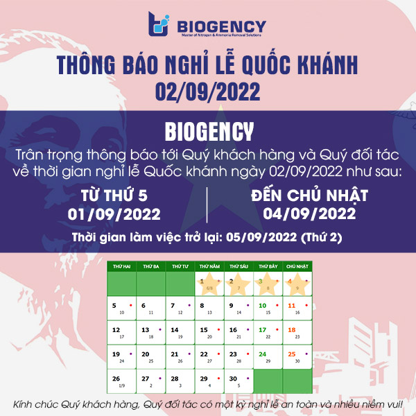 Thông báo nghỉ lễ Quốc Khánh 02/09