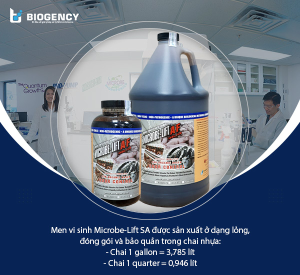 Vi sinh Microbe-Lift AF được sản xuất ở dạng lỏng.