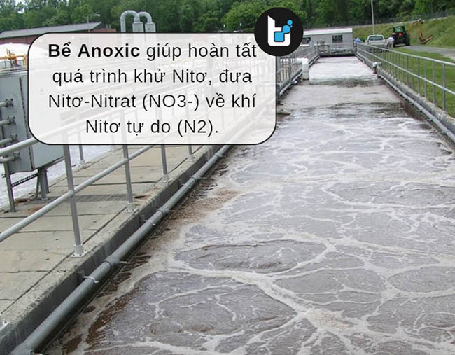 Bể thiếu khí Anoxic chuyên dùng để xử lý Nitơ trong nước thải tinh bột mì.