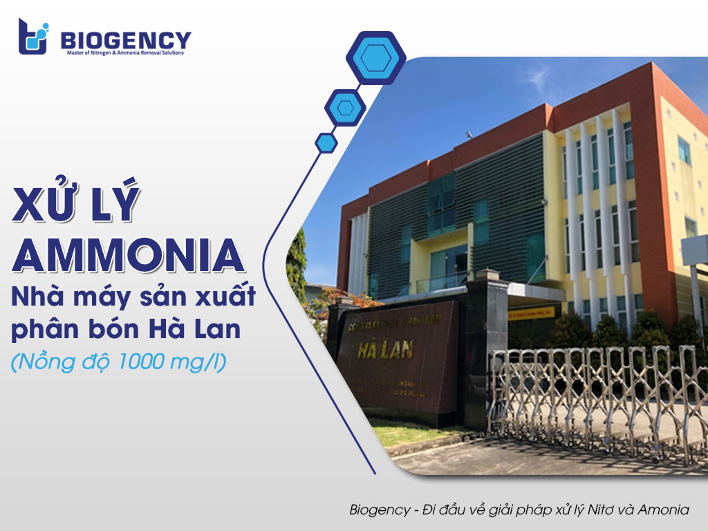 Xử lý Ammonia Nhà máy sản xuất phân bón Hà Lan (Nồng độ 1000 mg/l)