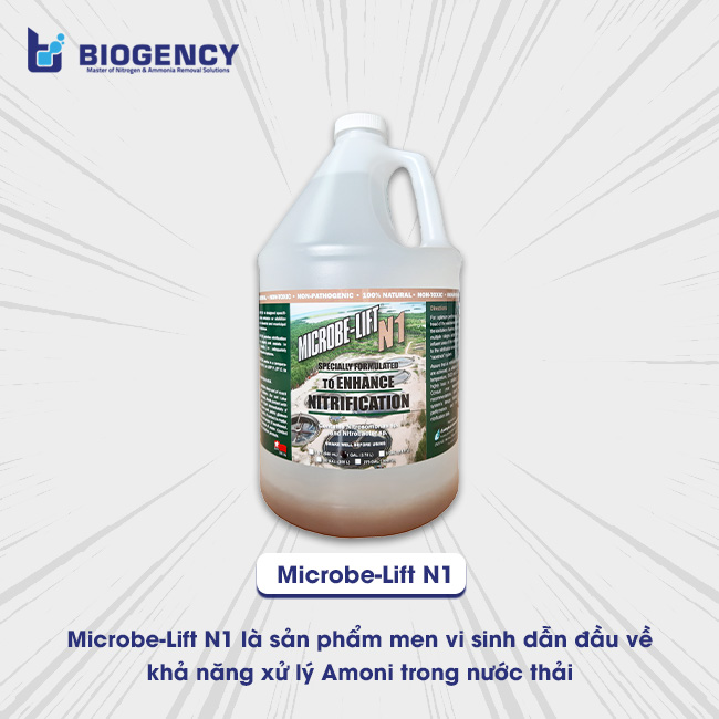 Microbe-Lift N1 là sản phẩm men vi sinh dẫn đầu về khả năng xử lý Amoni trong nước thải.