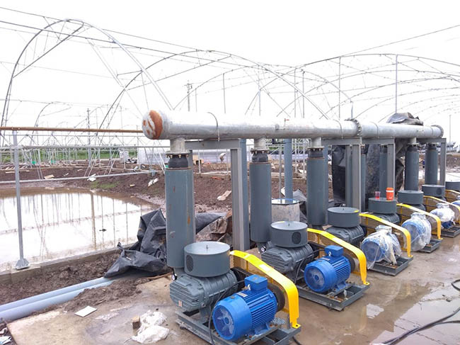 Hệ thống máy thổi khí trong xử lý nước thải.