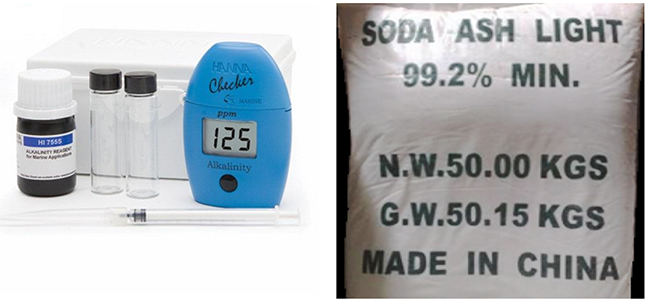 Thiết bị đo và hóa chất tăng độ kiềm.