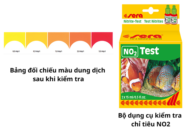 Bộ kit test Sera dùng để test chỉ tiêu của nước trong ao nuôi tôm – NO2.