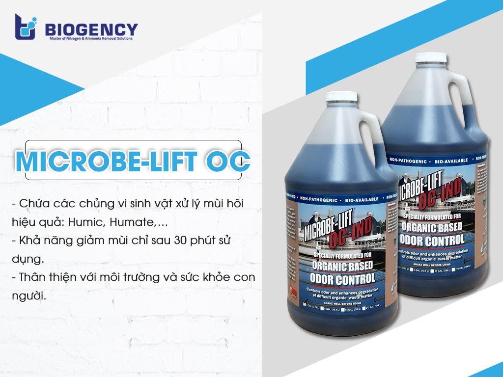 Men vi sinh Microbe-Lift OC được dùng để xử lý mùi hôi trong nước thải chế biến thực phẩm.