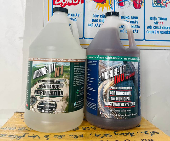 Bộ đôi men vi sinh xử lý Nitơ Amonia Microbe-Lift IND và Microbe-Lift N1.