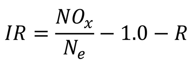 Công thức cụ thể để tính tỷ lệ tuần hoàn Nitrat như sau: