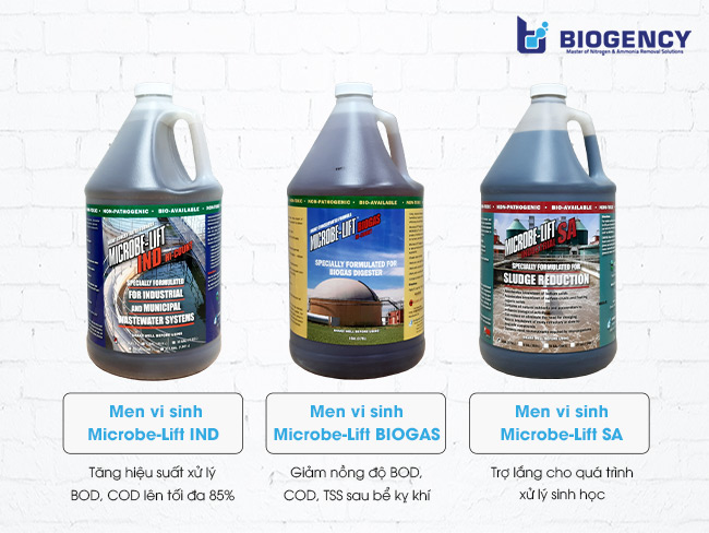Bộ 3 men vi sinh Microbe-Lift dùng trong giải pháp giảm BOD COD trong nước thải công nghiệp.