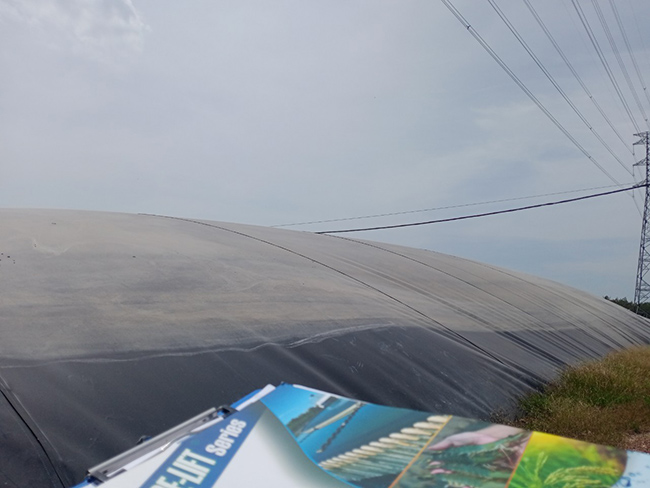 Hầm Biogas trong xử lý nước thải chế biến tinh bột sắn.