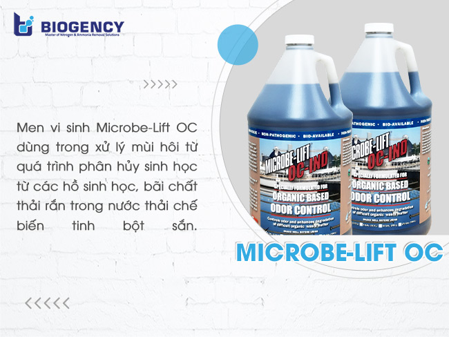Men vi sinh Microbe-Lift OC dùng trong xử lý mùi hôi từ quá trình phân hủy sinh học từ các hồ sinh học, bãi chất thải rắn trong nước thải chế biến tinh bột sắn.