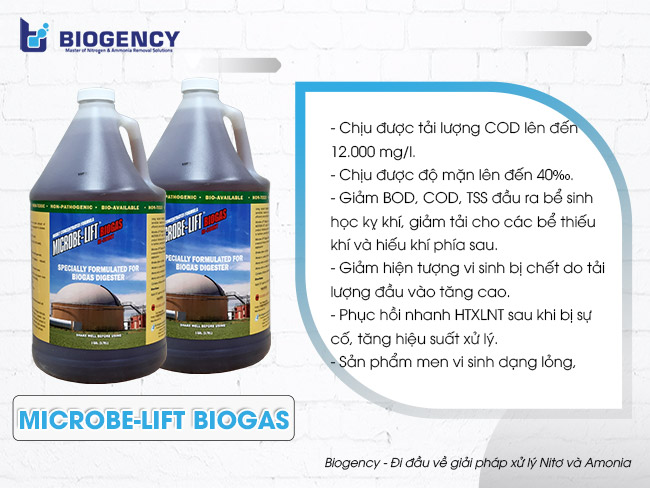 Men vi sinh kỵ khí Microbe-Lift BIOGAS.