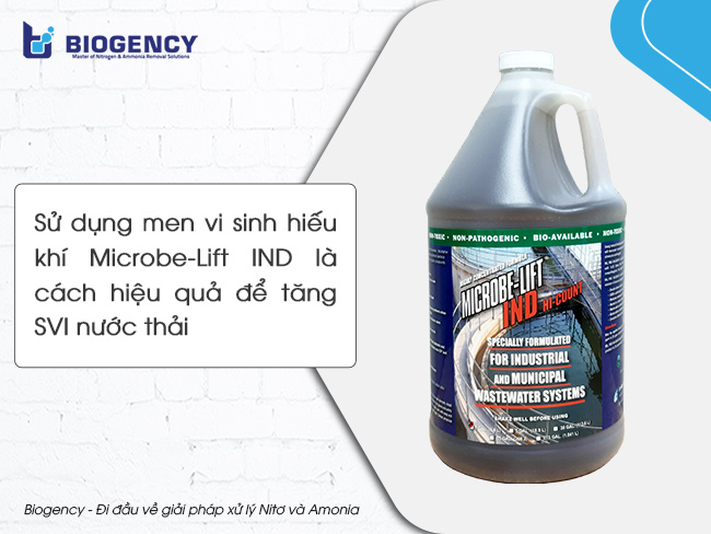 Sử dụng men vi sinh hiếu khí Microbe-Lift IND là cách hiệu quả để tăng SVI nước thải.