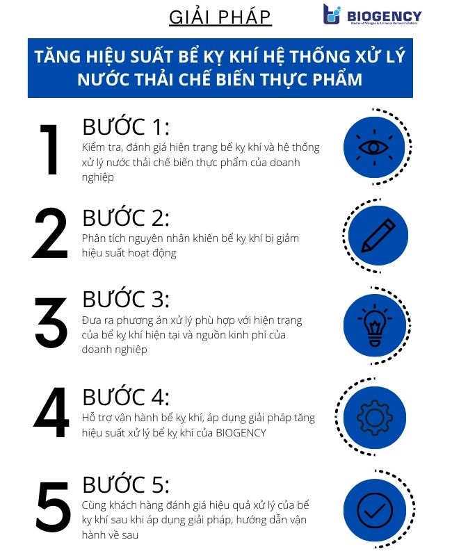 [BIOGENCY] Giải pháp: Tăng hiệu suất bể kỵ khí hệ thống xử lý nước thải chế biến thực phẩm