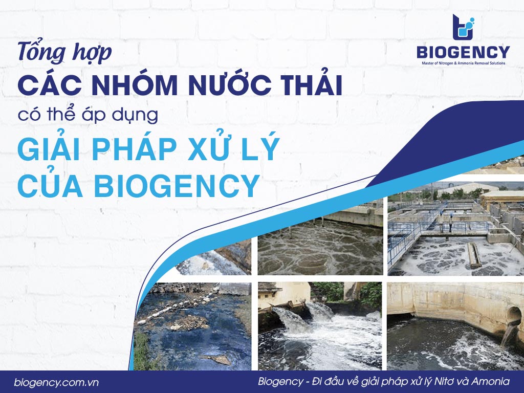 Tổng hợp các nhóm nước thải có thể áp dụng giải pháp xử lý của BIOGENCY