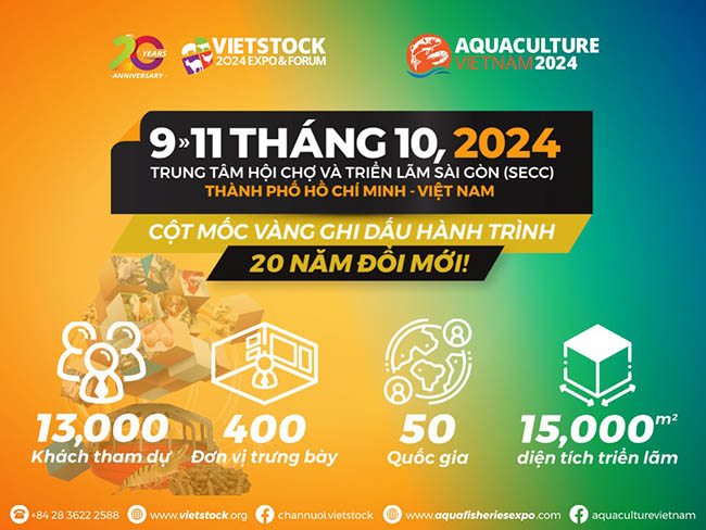 [9-11/10/2024] Vietstock & Aquaculture 2024 - Sự kiện lớn của ngành chăn nuôi và thủy sản