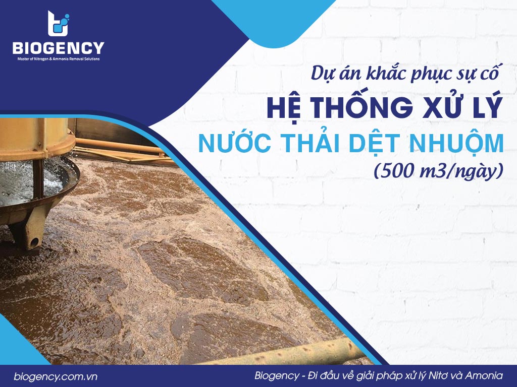 Dự án khắc phục sự cố hệ thống xử lý nước thải dệt nhuộm (500 m3/ngày)