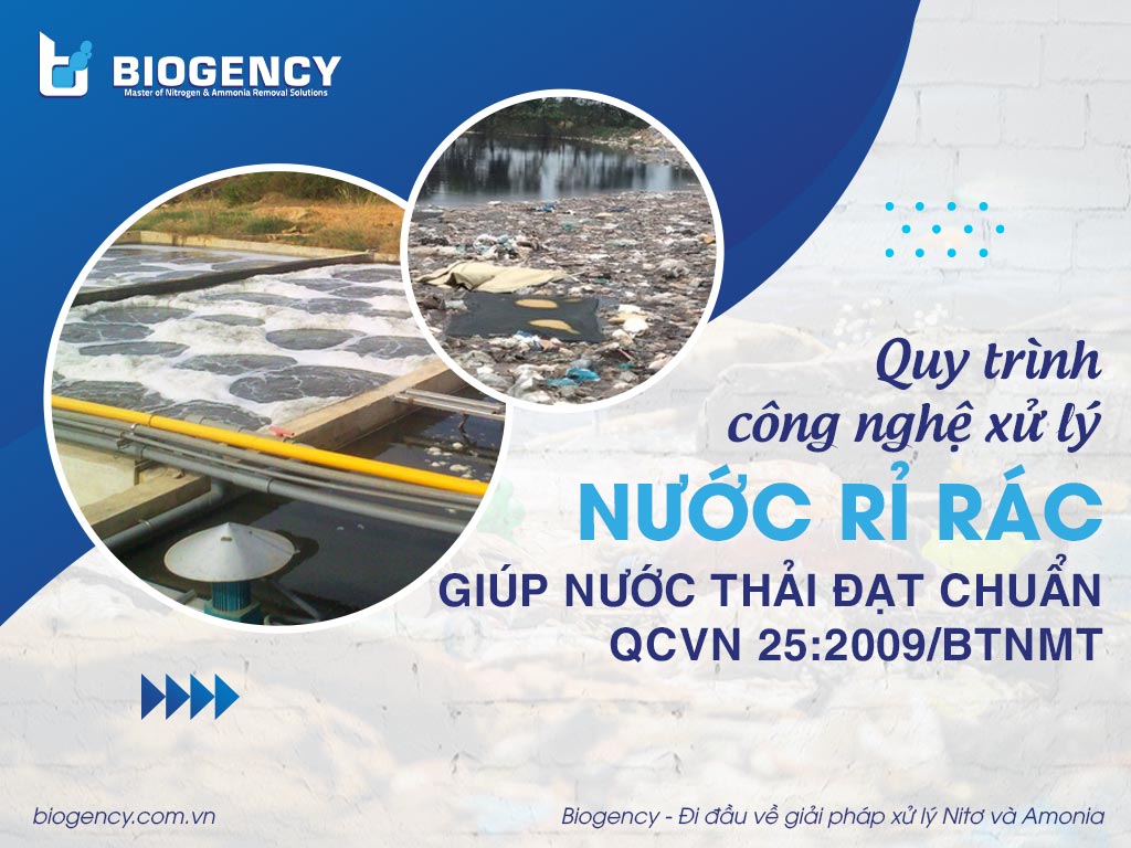 Quy trình công nghệ xử lý nước rỉ rác giúp nước thải đạt chuẩn QCVN 25:2009/BTNMT