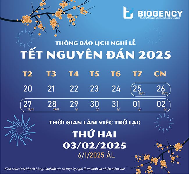 [Thông báo nghỉ lễ] Lịch nghỉ lễ Tết Nguyên Đán 2025 – BIOGENCY