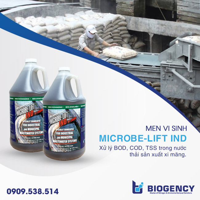 Men vi sinh Microbe-Lift IND - Xử lý BOD, COD, TSS trong nước thải sản xuất xi măng. Men vi sinh Microbe-Lift IND - Xử lý BOD, COD, TSS trong nước thải sản xuất xi măng.