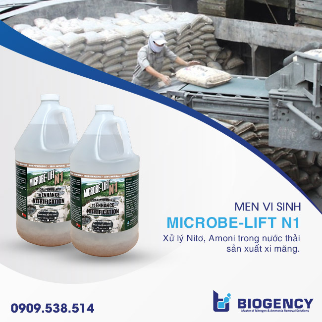 Men vi sinh Microbe-Lift N1 - Xử lý Nitơ, Amoni trong nước thải sản xuất xi măng. Men vi sinh Microbe-Lift N1 - Xử lý Nitơ, Amoni trong nước thải sản xuất xi măng.
