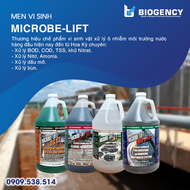 Một vài chế phẩm vi sinh vật nổi bật trong xử lý ô nhiễm môi trường nước từ thương hiệu Microbe-Lift. Một vài chế phẩm vi sinh vật nổi bật trong xử lý ô nhiễm môi trường nước từ thương hiệu Microbe-Lift.