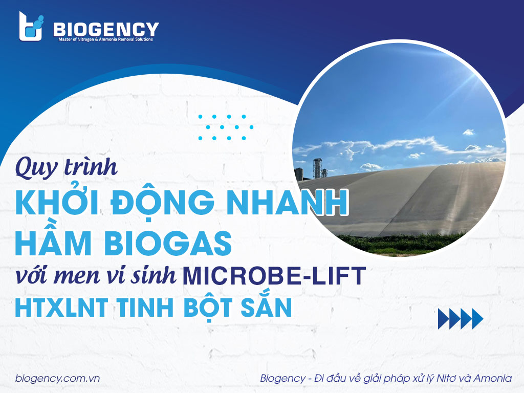 Quy trình khởi động nhanh hầm Biogas với men vi sinh Microbe-Lift - HTXLNT tinh bột sắn