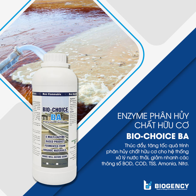 Enzyme Bio-Choice BA tăng tốc quá trình phân hủy sinh học, kích thích hệ vi sinh hoạt động hiệu quả. Enzyme Bio-Choice BA tăng tốc quá trình phân hủy sinh học, kích thích hệ vi sinh hoạt động hiệu quả.