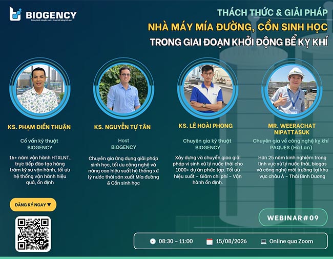 Đội ngũ chuyên gia đồng hành tại Webinar #09 - "Thách thức & Giải pháp nhà máy mía đường, cồn sinh học trong giai đoạn khởi động bể kỵ khí". Đội ngũ chuyên gia đồng hành tại Webinar #09 - "Thách thức & Giải pháp nhà máy mía đường, cồn sinh học trong giai đoạn khởi động bể kỵ khí".