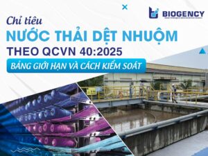 Chỉ tiêu nước thải dệt nhuộm theo QCVN 40:2025: Bảng giới hạn và cách kiểm soát
