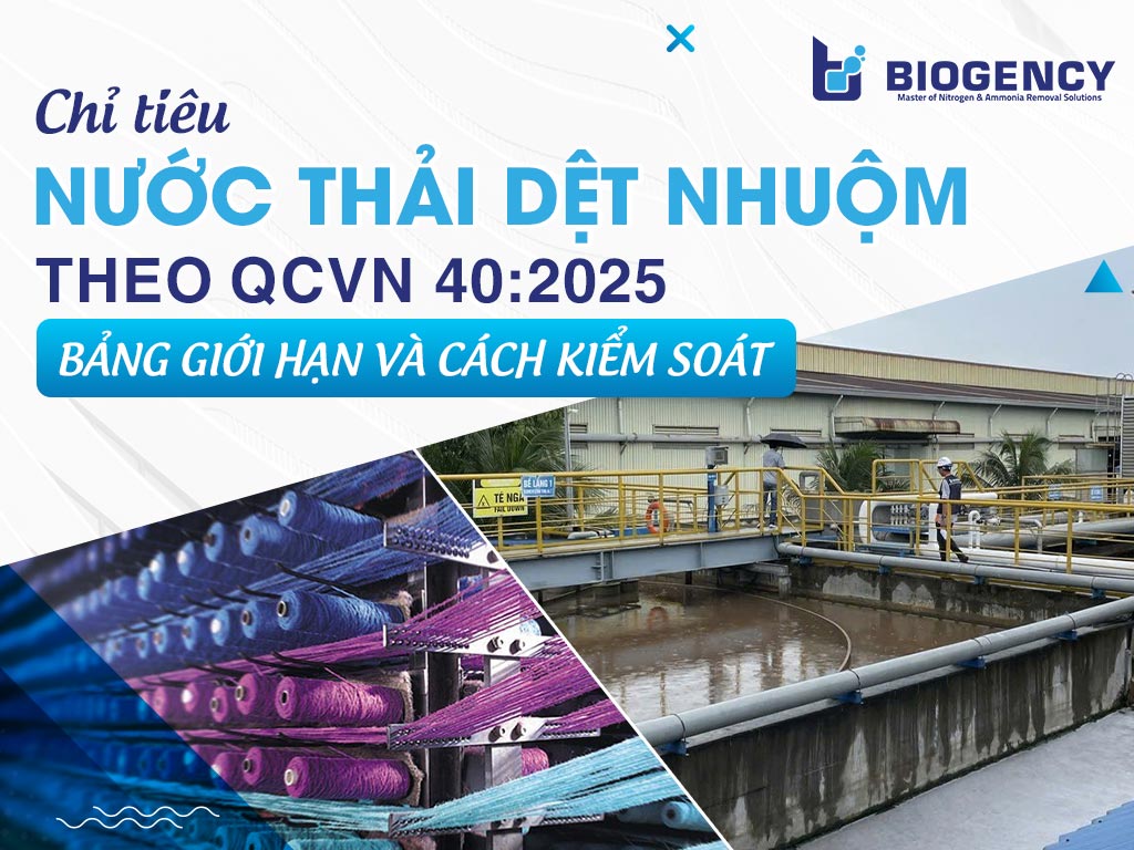 Chỉ tiêu nước thải dệt nhuộm theo QCVN 40:2025: Bảng giới hạn và cách kiểm soát